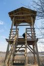 bird observatory in Vacaresti Natural Park Royalty Free Stock Photo