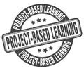 project-based learning stamp. project-based learning label. round grunge sign