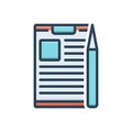 Color illustration icon for project briefing, task and document