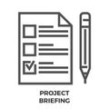 Project Briefing Line Icon