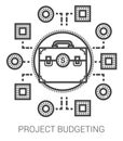 Project budgeting line icons.