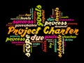 Project Charter word cloud collage, business concept