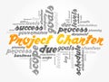 Project Charter word cloud collage concept