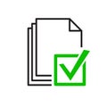 Approve File Icon. Vector illustration Royalty Free Stock Photo