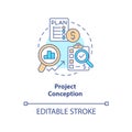 Project conception concept icon Royalty Free Stock Photo