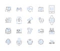 Project creation line icons collection. Innovation, Creativity, Collaboration, Planning, Conceptualization, Design