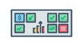 Project Dashboard, Task Management System, vector design Generative AI Royalty Free Stock Photo