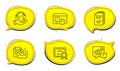 Project deadline, Handout and Accounting report icons set. Accounting sign. Vector