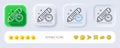 Project deadline line icon. Time management sign. Clock. Neumorphic buttons. Vector