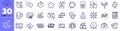 Project deadline, Money calculator and Ad line icons pack. For web app. Vector