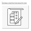 Project development line icon