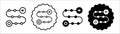 project development road mapping icon symbol set collection. road mappingsimple vector sign bundle