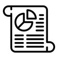 Project document icon outline vector. Idea report