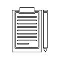 project documentation icon. Element of cyber security for mobile concept and web apps icon. Thin line icon for website design and Royalty Free Stock Photo