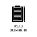 project documentation icon. Element of Web Development for mobile concept and web apps. Detailed project documentation icon can be Royalty Free Stock Photo