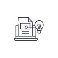 Project documentation linear icon concept. Project documentation line vector sign, symbol, illustration. Royalty Free Stock Photo