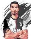 Digital art of worlds most successful footballer Cristiano Ronaldo