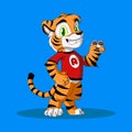 Unique tiger mascot cartoon vector