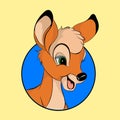 Bambi digital vector art character design Royalty Free Stock Photo