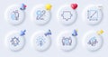Project edit, Employee and Idea line icons. For web app, printing. Vector