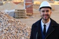 Project engineer in construction site