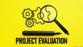 Project evaluation is shown using the text Royalty Free Stock Photo