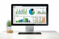 project excel dashboard concept on all in one compute, Generated AI