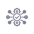 project execution line icon, vector
