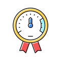 project execution on time color icon vector illustration Royalty Free Stock Photo