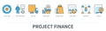 Project finance vector infographics