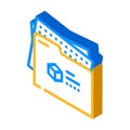 project folder isometric icon vector illustration Royalty Free Stock Photo