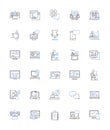 Project framework line icons collection. Methodology, Framework, Structure, Architecture, Roadmap, Frameworks Royalty Free Stock Photo