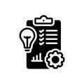 Black solid icon for Project, plan and management Royalty Free Stock Photo