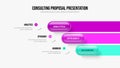 Project Launch 3 Element Diagram Slide Layout Royalty Free Stock Photo
