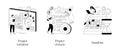 Project lifecycle abstract concept vector illustrations.