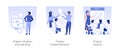 Project lifecycle isolated concept vector illustrations.