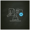 Project management chalk icon