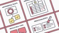 Project management checklist, task organization, workflow efficiency, productivity tool vector design Generative AI