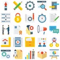 Project Management Colored Vector Icons set every single icons can be easily modified or edit Royalty Free Stock Photo