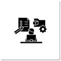 Project management glyph icon