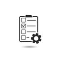 Project Management icon in flat style. Project symbol for your web site design, logo, app, UI. Vector Royalty Free Stock Photo