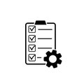 Project Management icon in flat style. Project symbol for your web site design, logo, app, UI. Vector Royalty Free Stock Photo