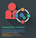 Project management icon, management strategy icon. Royalty Free Stock Photo