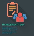 Project management icon, management team icon. Royalty Free Stock Photo