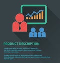 Project management icon, product description icon. Royalty Free Stock Photo