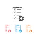 Project Management icon set in flat style. Project symbol for your web site design, logo, app, UI. Vector Royalty Free Stock Photo