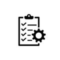 Project management icon. To do list symbol