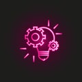 Project management idea neon style icon. Simple thin line, outline vector of business and management icons for ui and ux, website Royalty Free Stock Photo