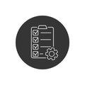 Project Management line icon in flat style. Project symbol for your web site design, logo, app, UI. Vector Royalty Free Stock Photo