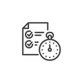 Project management line icon Royalty Free Stock Photo